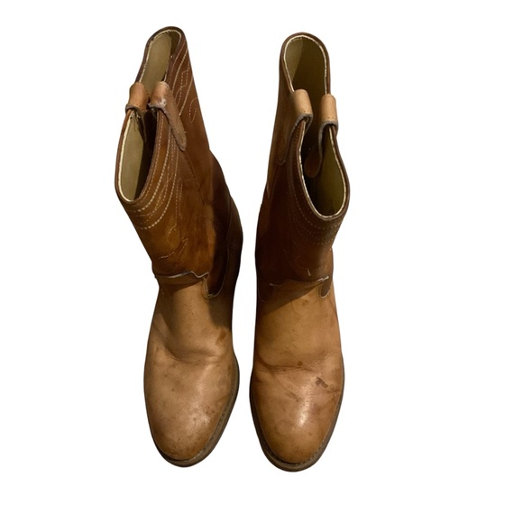 Cowboy Brown Leather Boots women’s - Picture 2 of 4